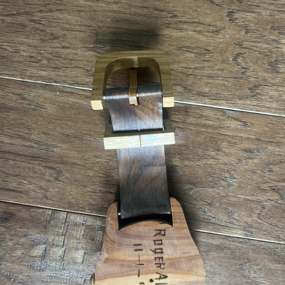 Vintage Handcrafted Oak Wood Wall Clock Watch Style Hanging Rustic Farmhouse